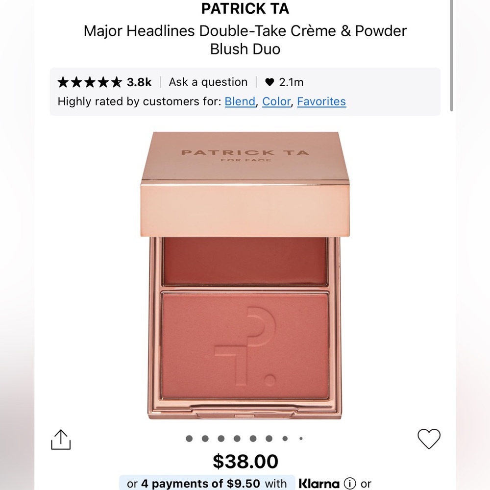 Patrick Ta “She's Blushing” Duo Blush